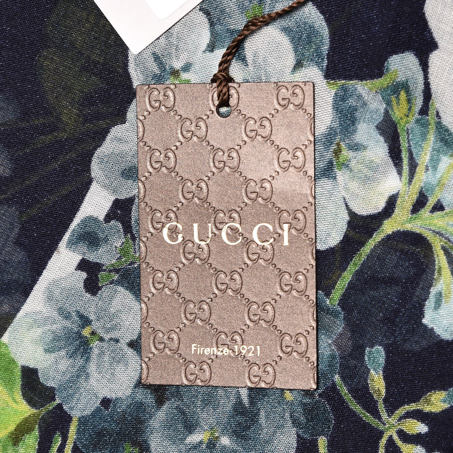 Gucci Modal Silk New Bloomy Shawl Midnight Blue Sky Blue 5 of 6