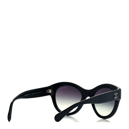 Chanel Acetate Butterfly Sunglasses 5371 Black 4 of 8