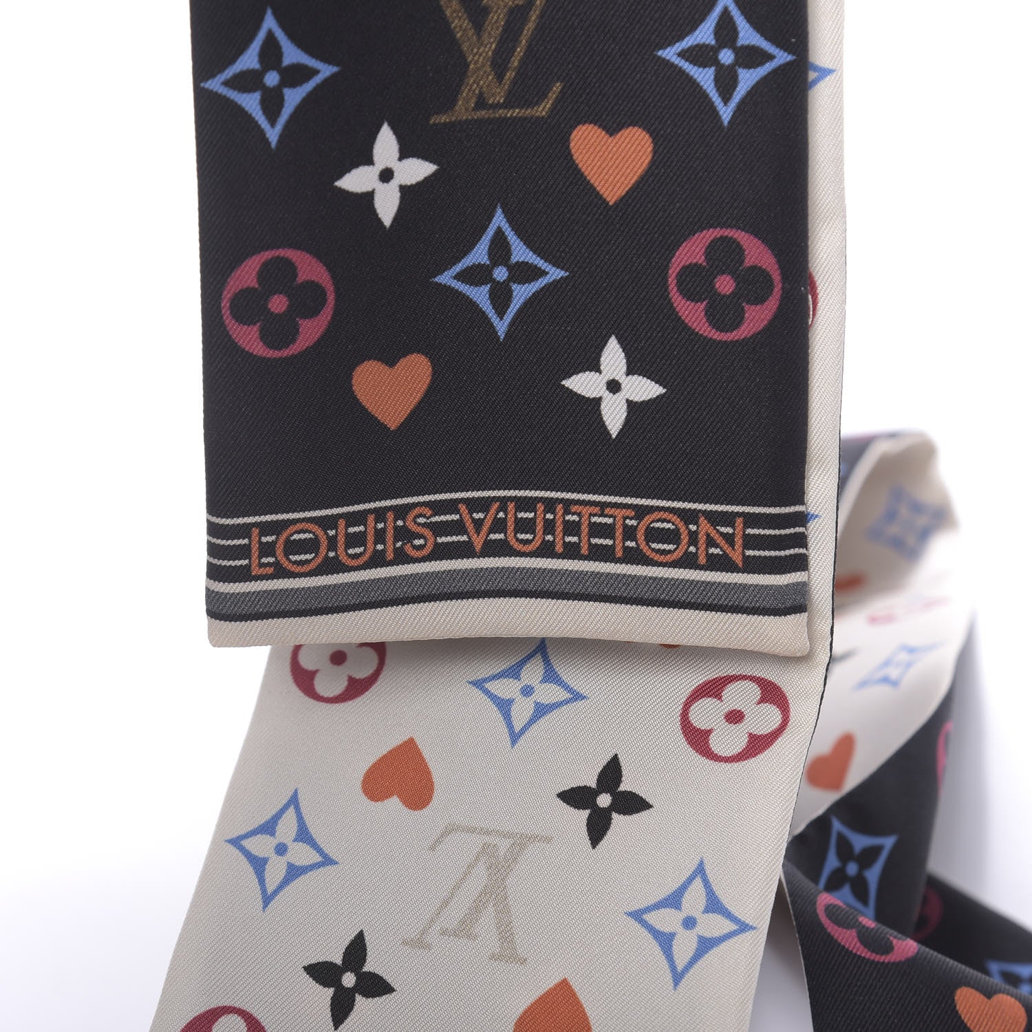 Louis Vuitton Silk Game On Bandeau Black White 4 of 4