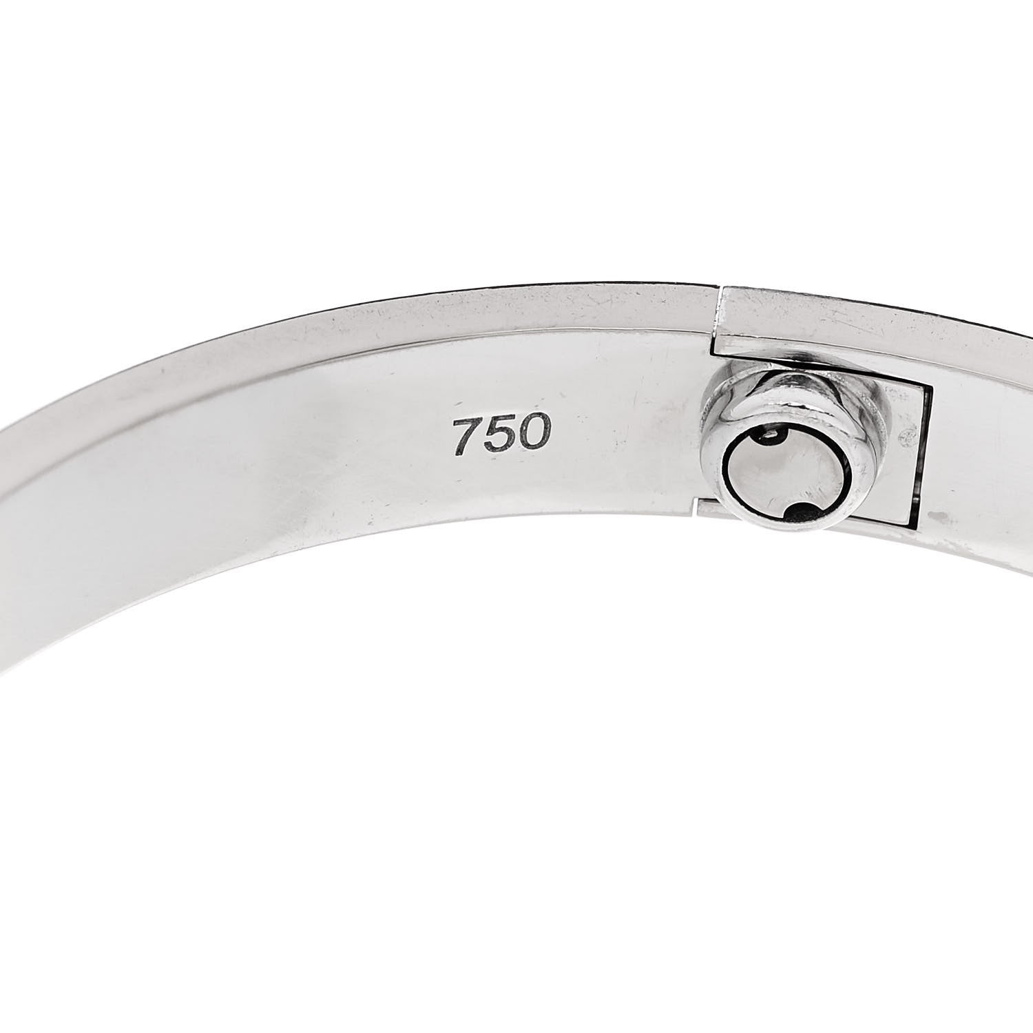 Cartier 18K White Gold LOVE Bracelet 17 7 of 8
