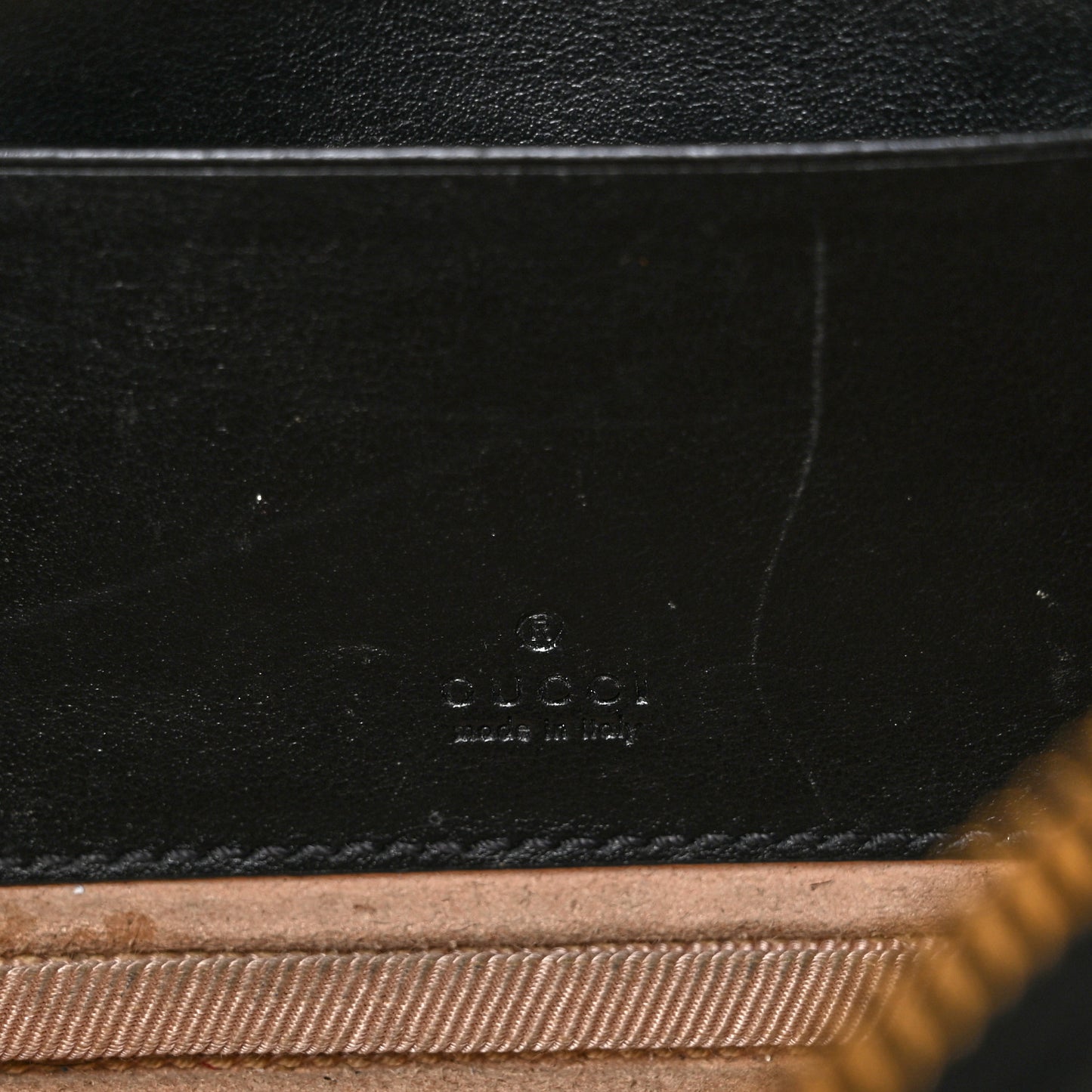 Calfskin Matelasse Mini GG Marmont Chain Crossbody Bag Black