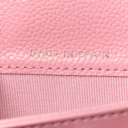 Chanel Caviar Quilted Chain CC Long Flap Wallet Pink 8 of 9
