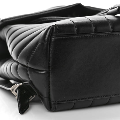 Saint Laurent Calfskin Y Quilted Monogram Small Loulou Backpack Black 7 of 8