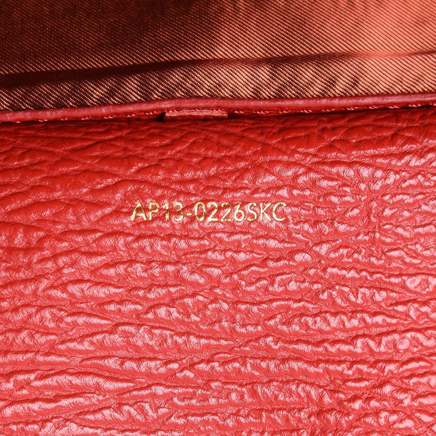 3.1 Textured Calfskin Mini Pashli Satchel Red
