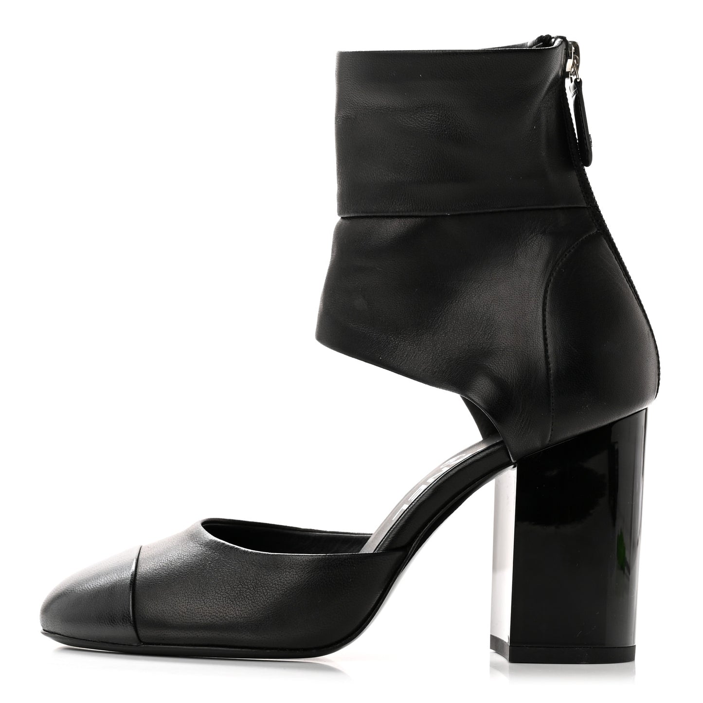 Lambskin CC Cut Out Boots 36 Black