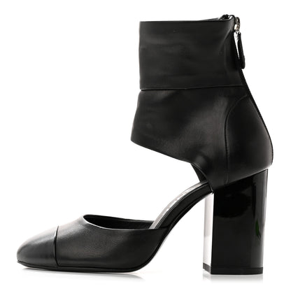 Chanel Lambskin CC Cut Out Boots 36 Black 1 of 12