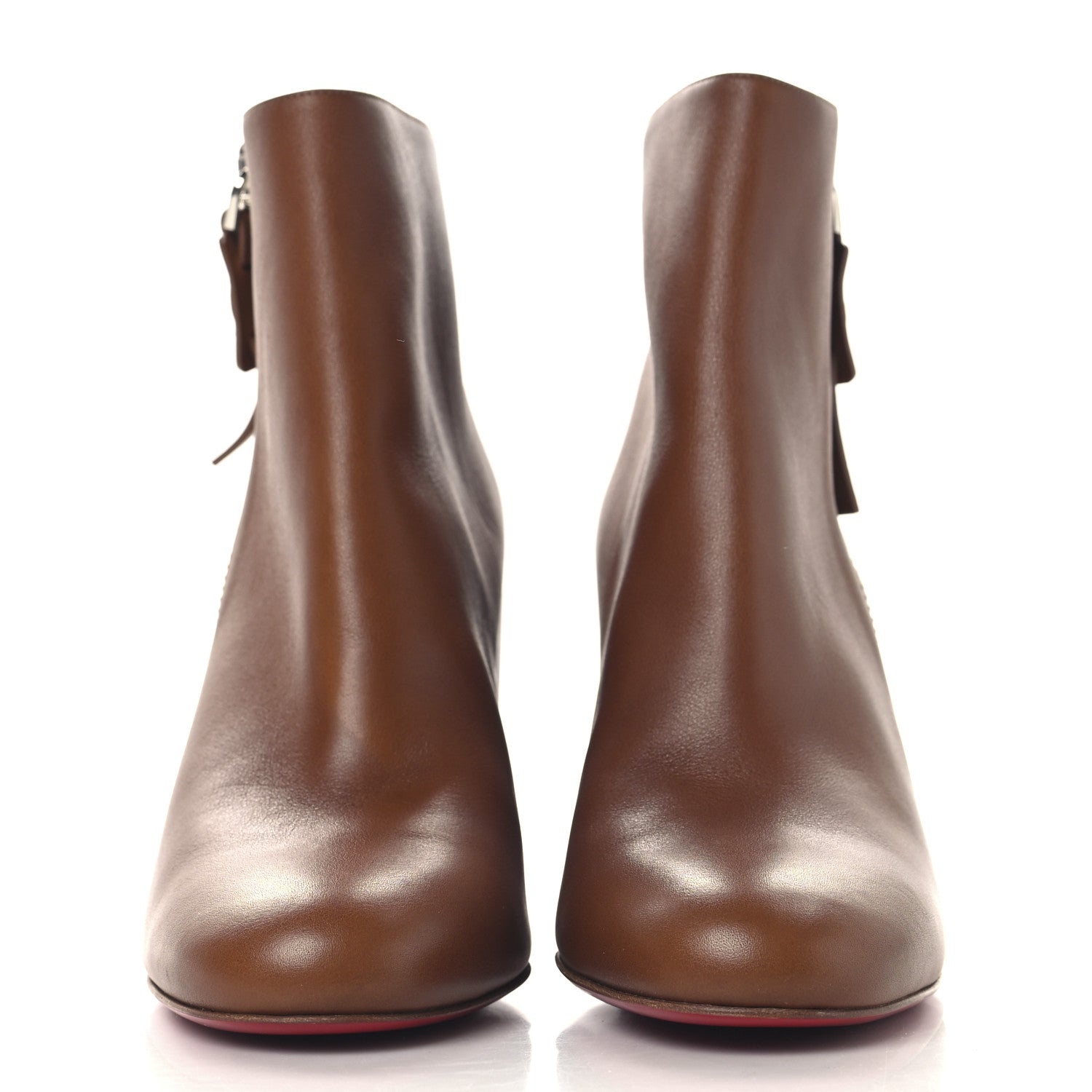 Christian Louboutin Calfskin Ziptotal 85 Ankle Boots 39 Cuoio 3 of 8