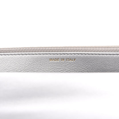 Chanel Metallic Goatskin Quilted 19 Wallet On Chain WOC Silver 6 of 13