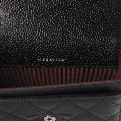 Chanel Caviar Quilted Flap Card Holder Black 7 of 8
