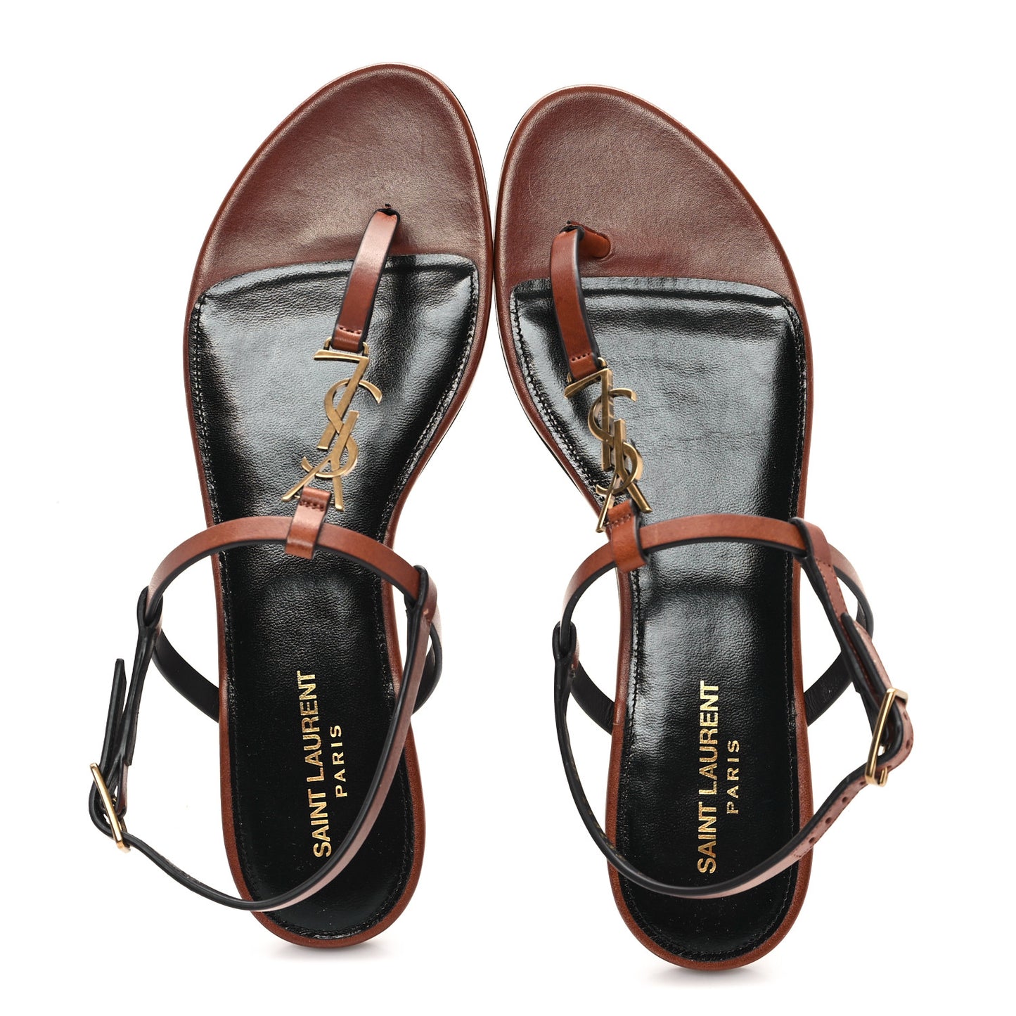 Calfskin Maine Cassandra Monogram 05 Sandals 40 New Papaya