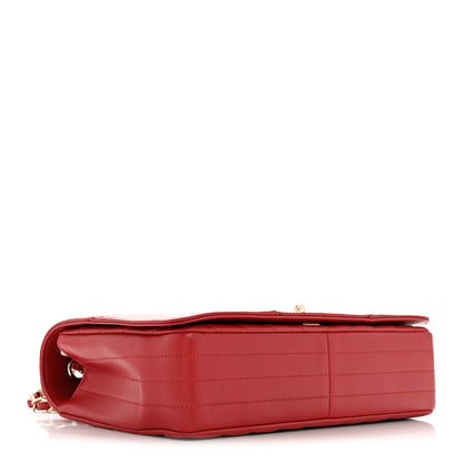 Chanel Calfskin Chevron Quilted Large Statement Flap Red 4 of 12