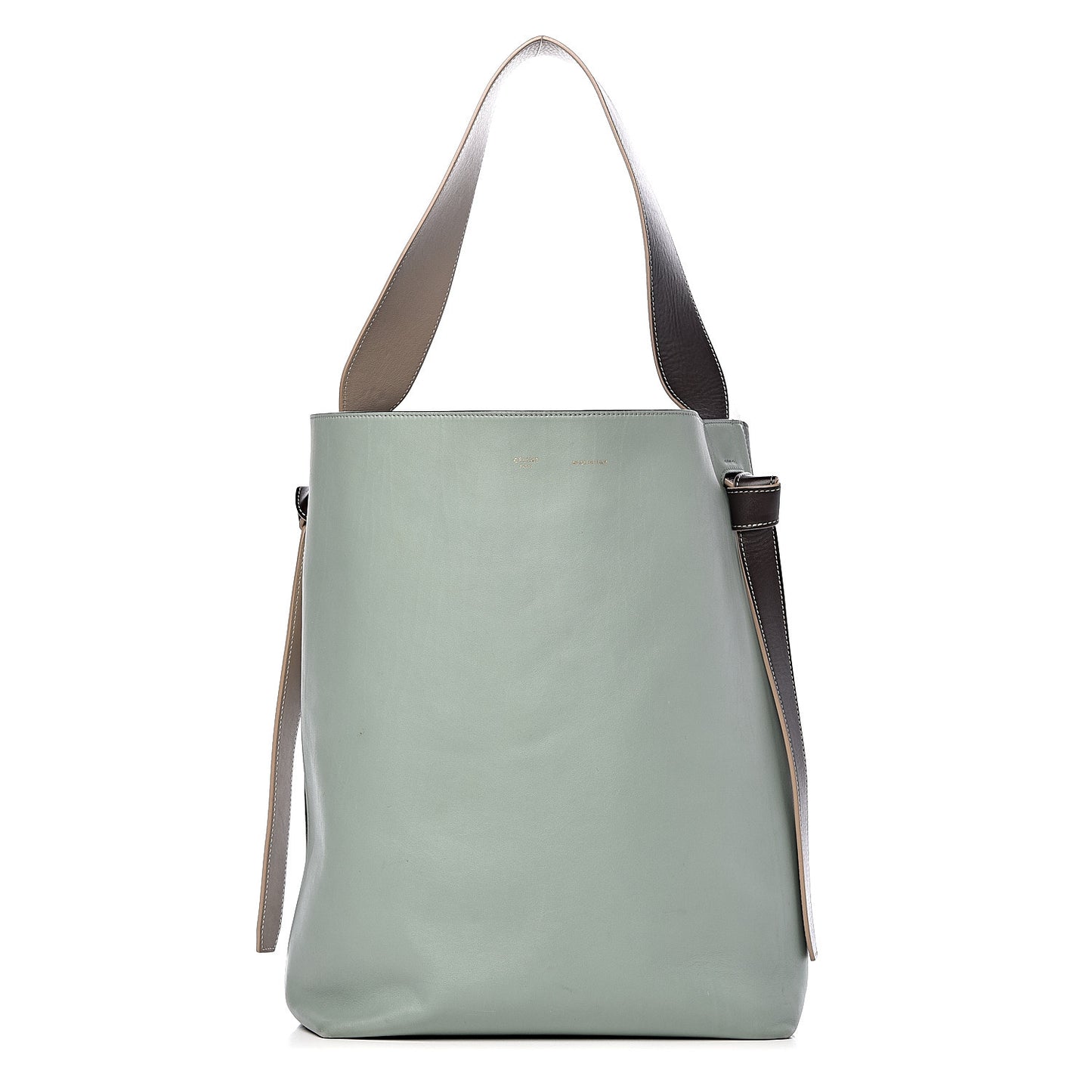 Shiny Smooth Calfskin Small Twisted Cabas Jade Forest