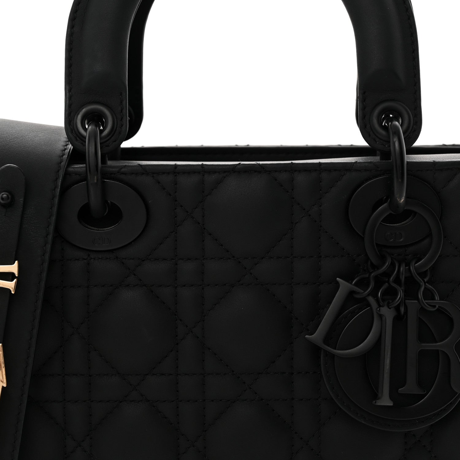 Christian Dior Ultra Matte Calfskin Cannage Small My ABCDior Lady Dior Black 8 of 10