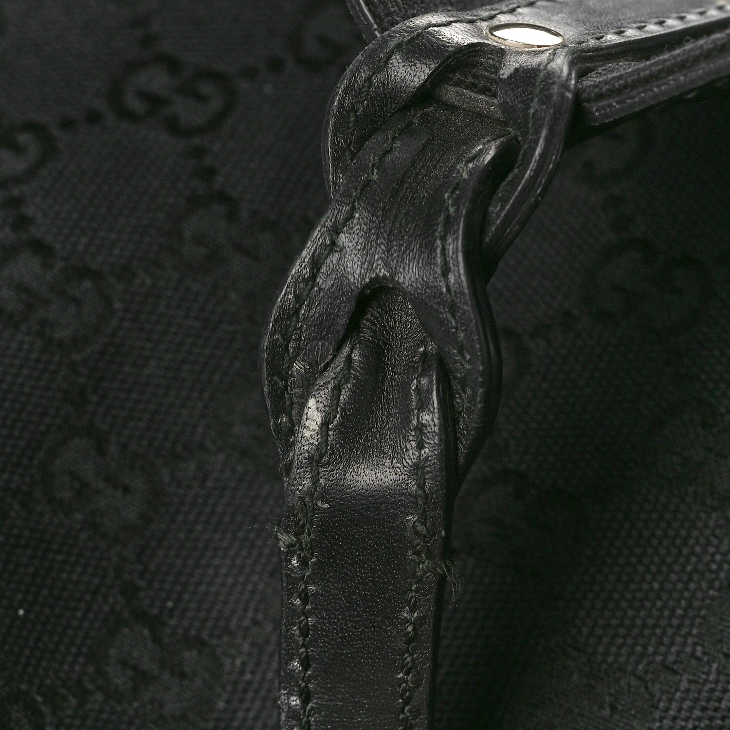 Gucci Monogram Medium Craft Tote Black 11 of 12
