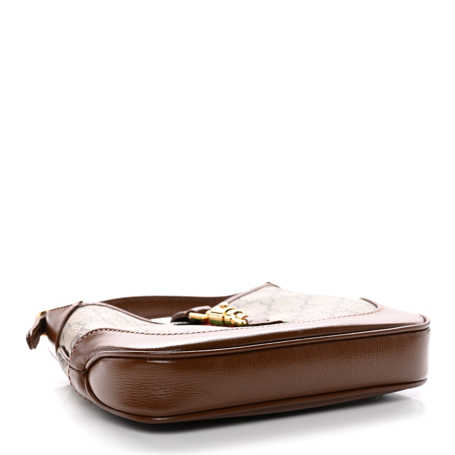 Gucci GG Supreme Monogram Azalea Calfskin Web Mini Jackie 1961 Hobo Beige Ebony Brown Sugar 4 of 12