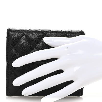 Chanel Caviar Quilted Compact Flap Wallet Black 2 of 12