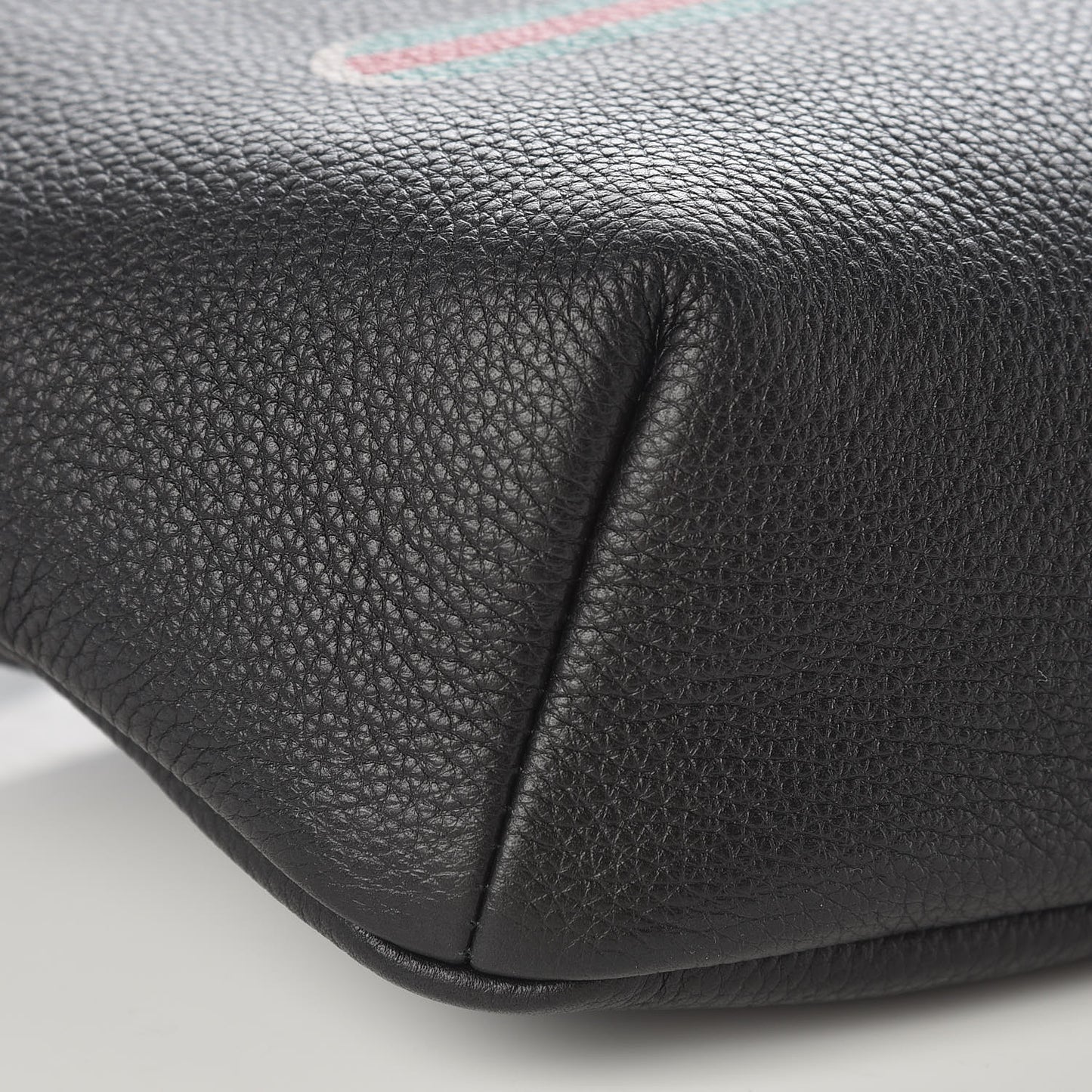 Grained Calfskin Logo Belt Bag Black