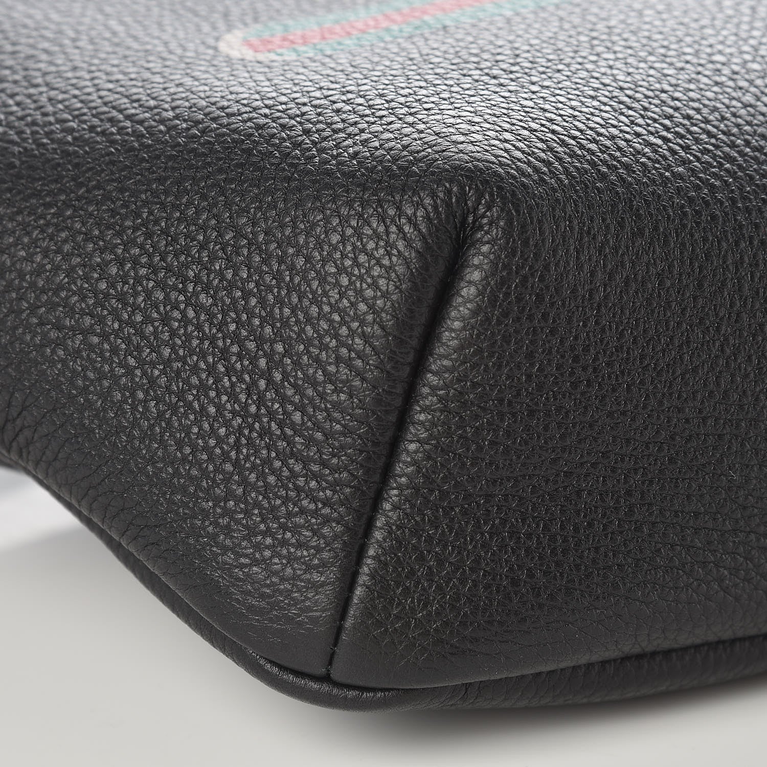 Gucci Grained Calfskin Logo Belt Bag Black 8 of 9