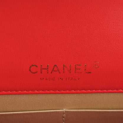 Chanel Lambskin Quilted Golden Class Wallet on Chain WOC Red 5 of 7