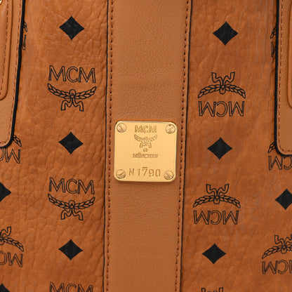 MCM Visetos Medium Project Reversible Shopper Tote Cognac 6 of 20