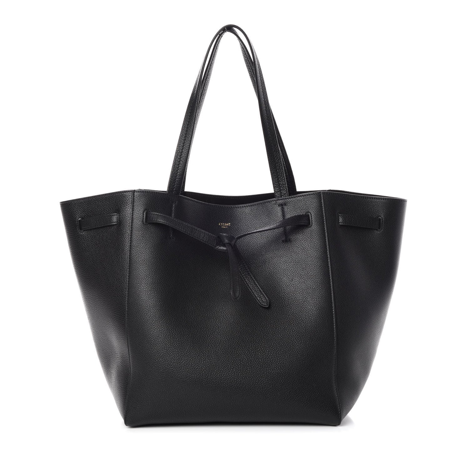 Soft Grained Calfskin Small Belt Cabas Phantom Black