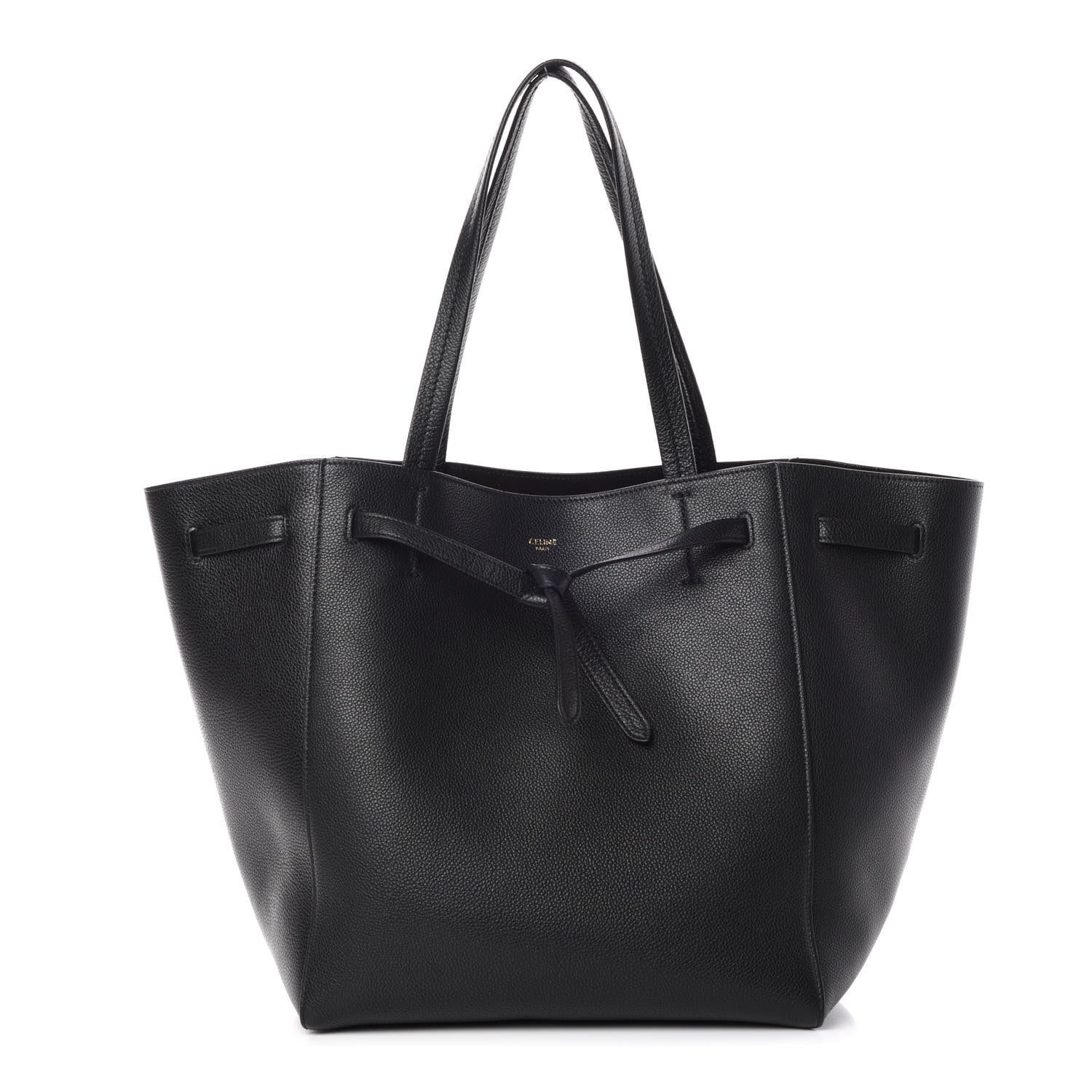 Celine Soft Grained Calfskin Small Belt Cabas Phantom Black 1 of 9