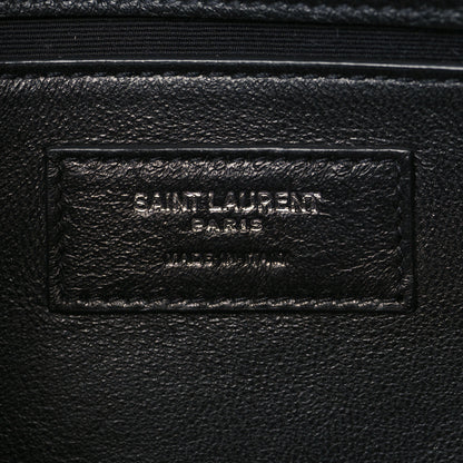 Saint Laurent Grained Calfskin Medium Monogram Sunset Crossbody Black 5 of 9