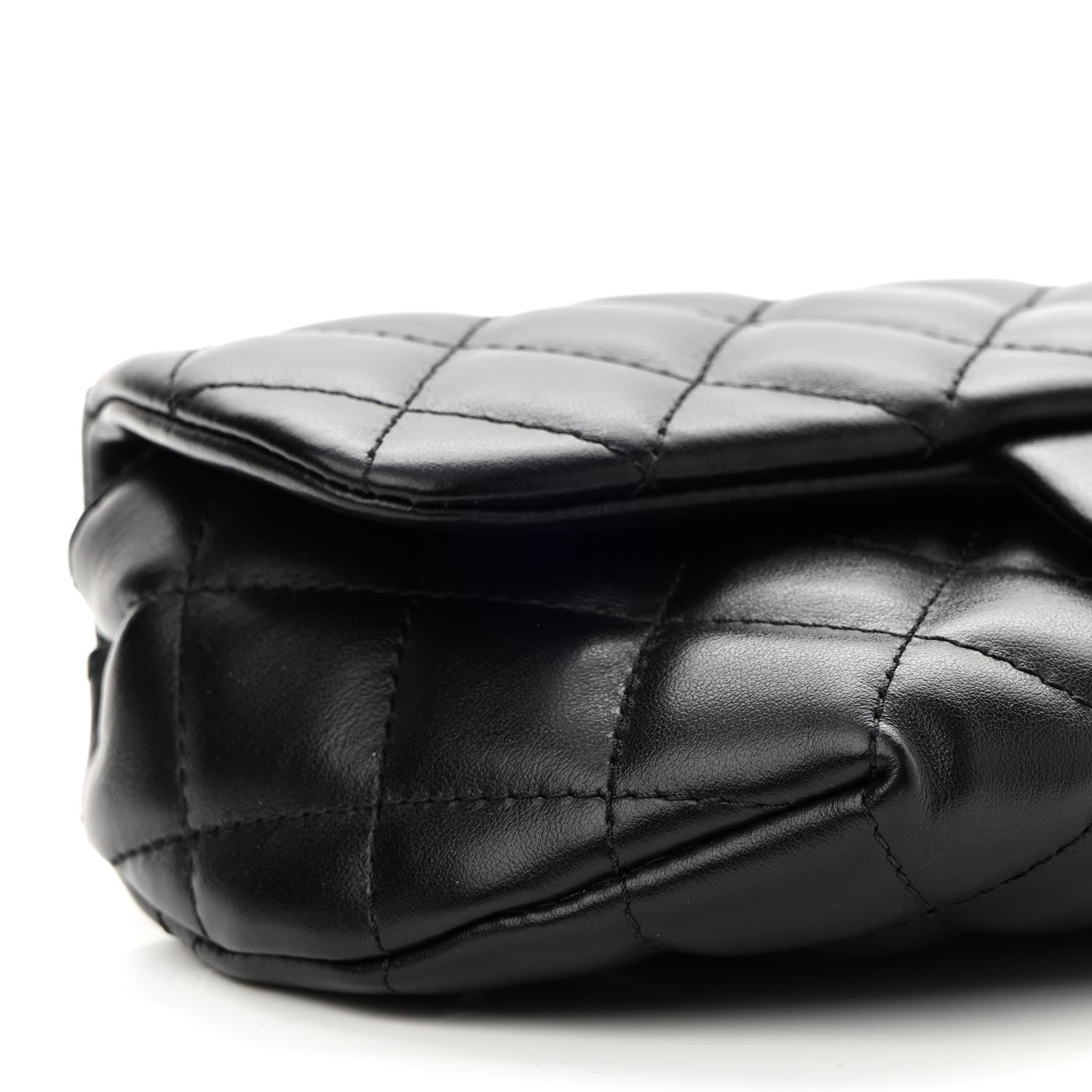 Chanel Calfskin Quilted CC Uniform Flap Belt Bag Black 8 of 9