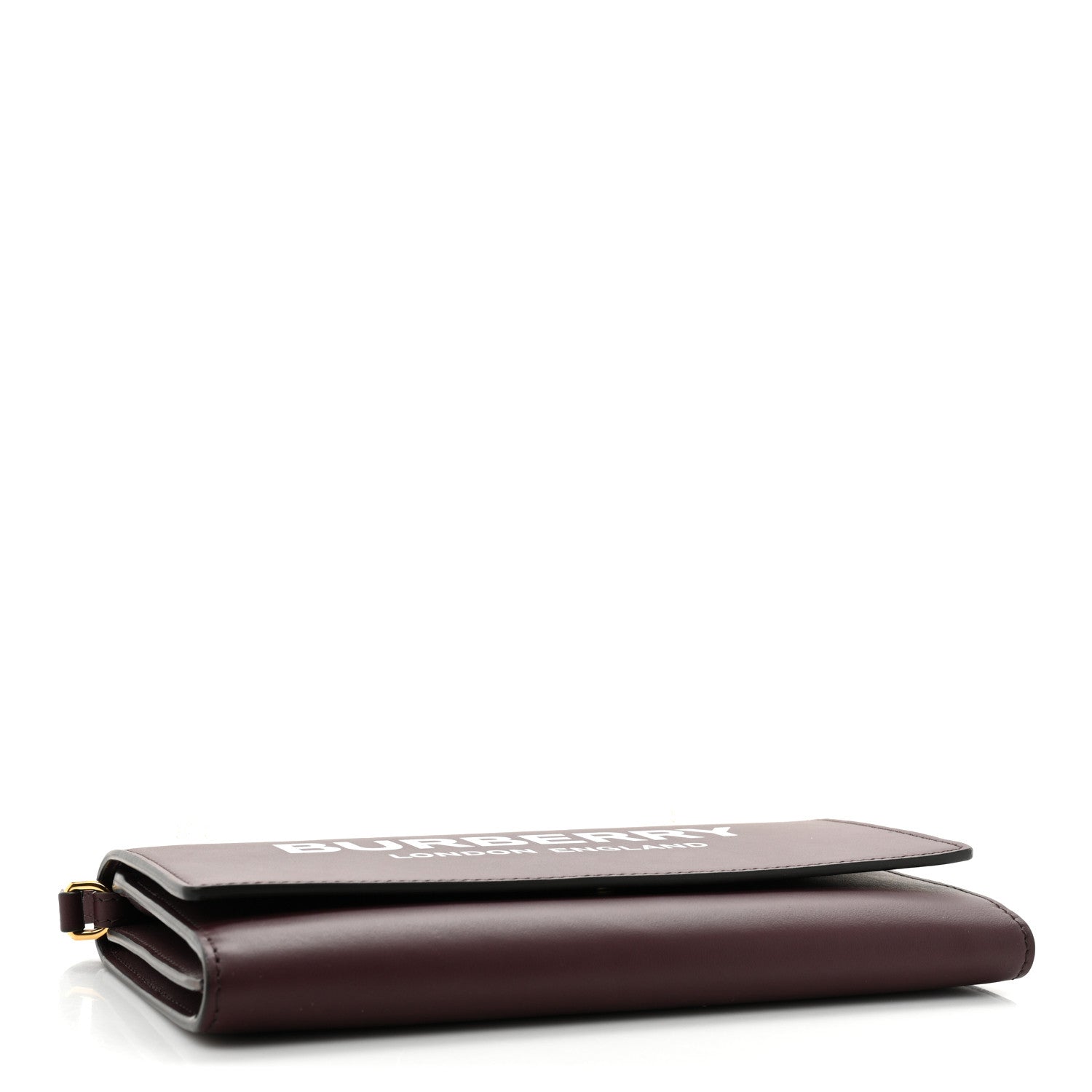 Burberry Calfskin Logo Hazelmere Wallet With Detachable Strap Deep Maroon 4 of 13