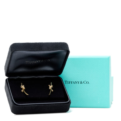 Tiffany 18K Yellow Gold Diamond Tiffany Knot Earrings 5 of 5