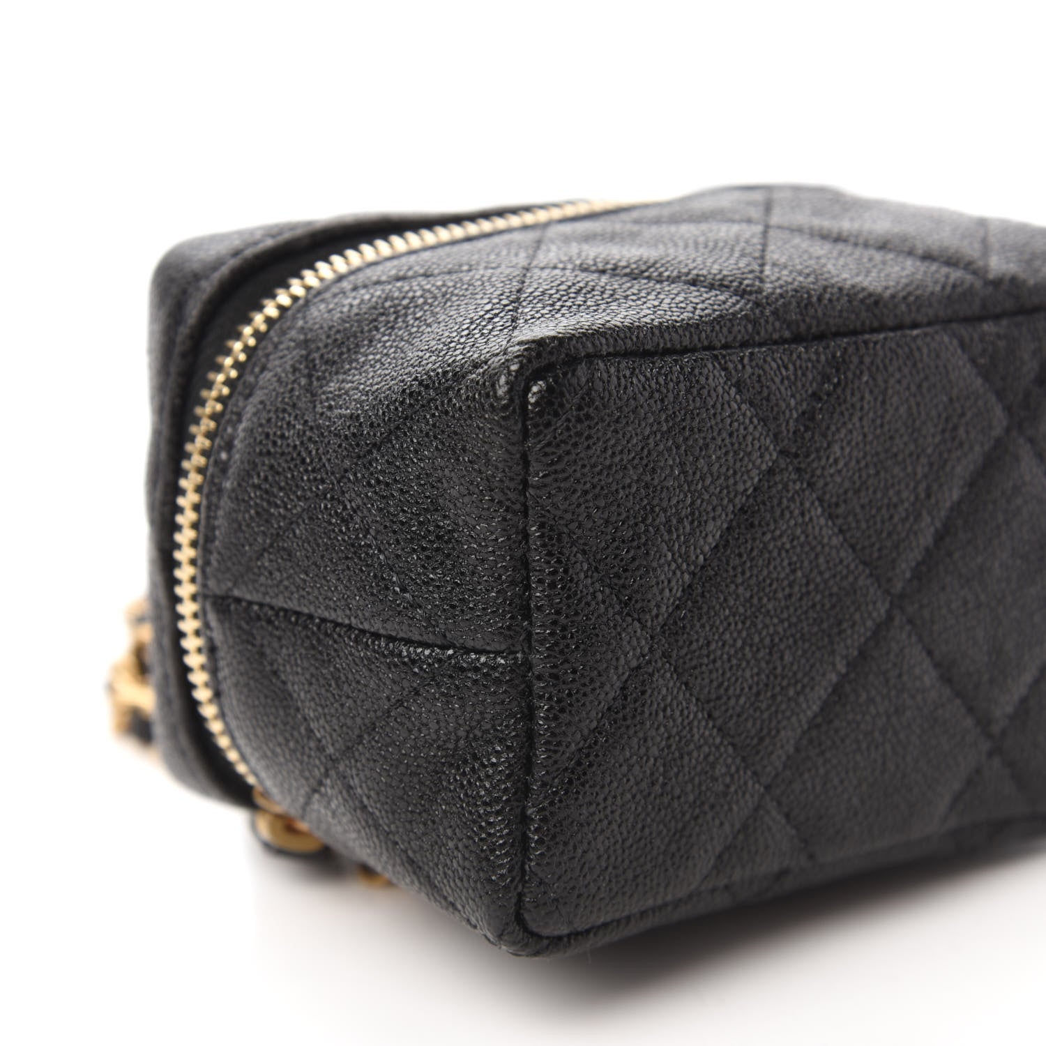 Chanel Caviar Quilted Mini Top Handle Vanity With Chain Black 6 of 10