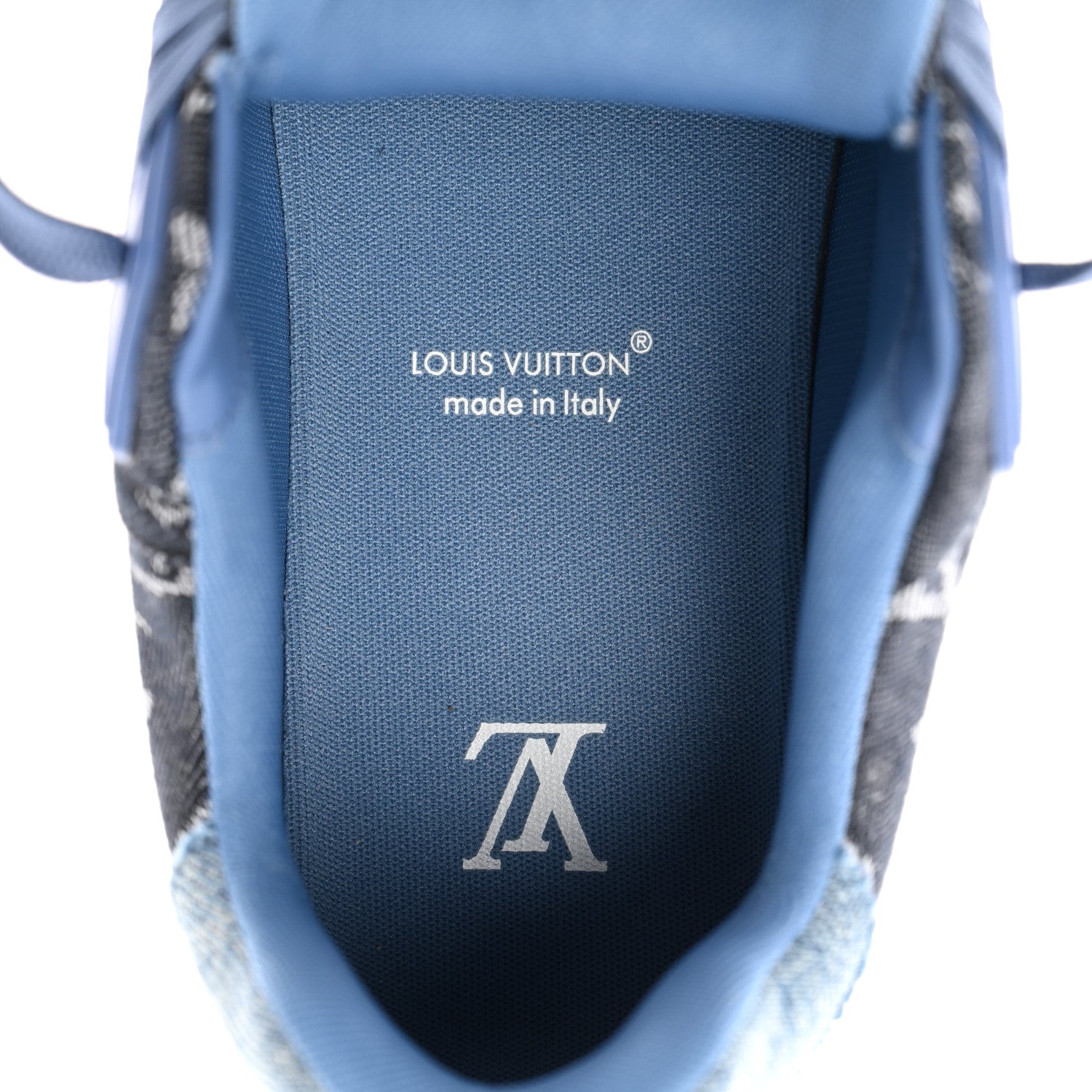 Louis Vuitton Monogram Denim Mens LV Trainer Sneakers 9.5 Blue 8 of 10