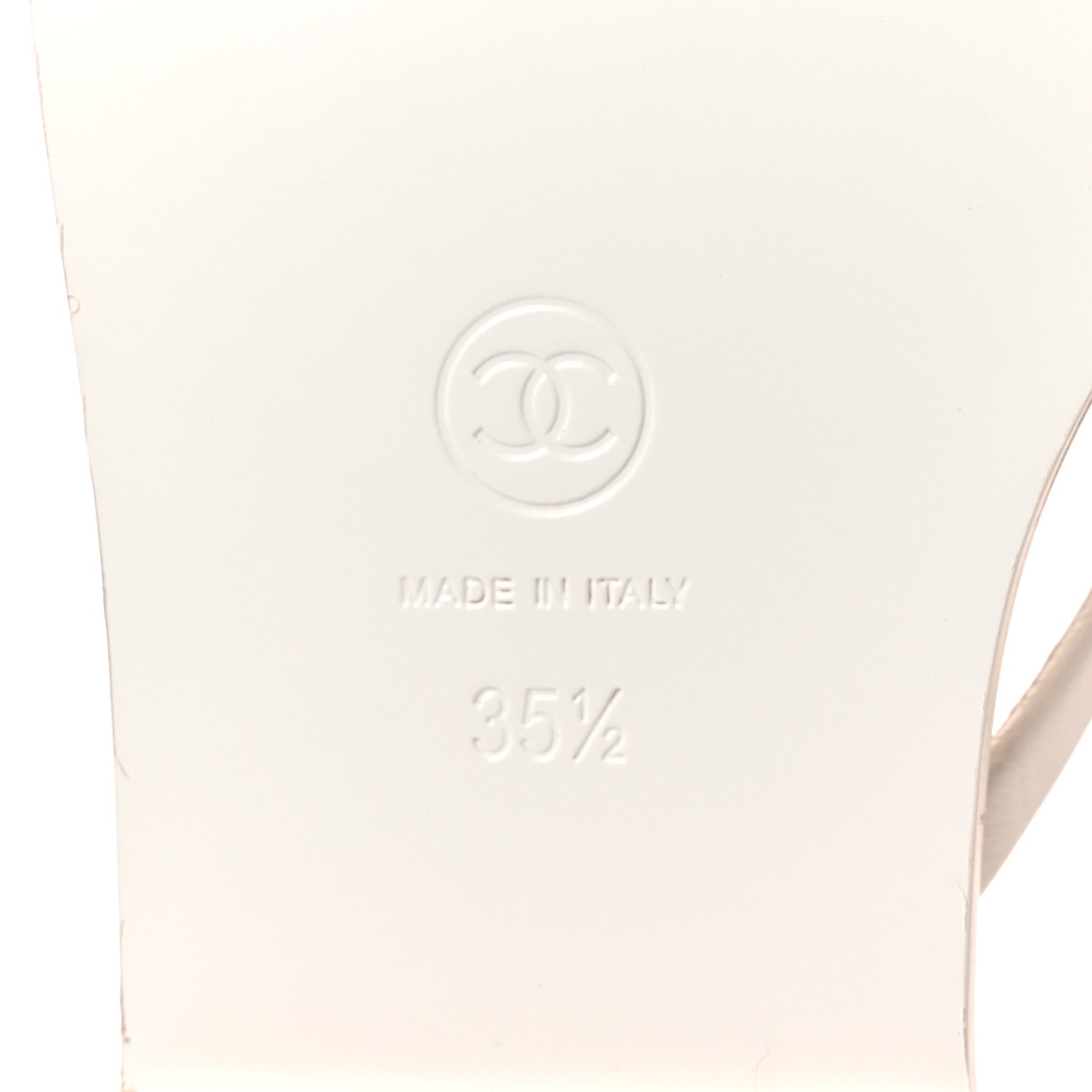 Chanel Goatskin CC Times Square Thong Sandals 35.5 White 9 of 12