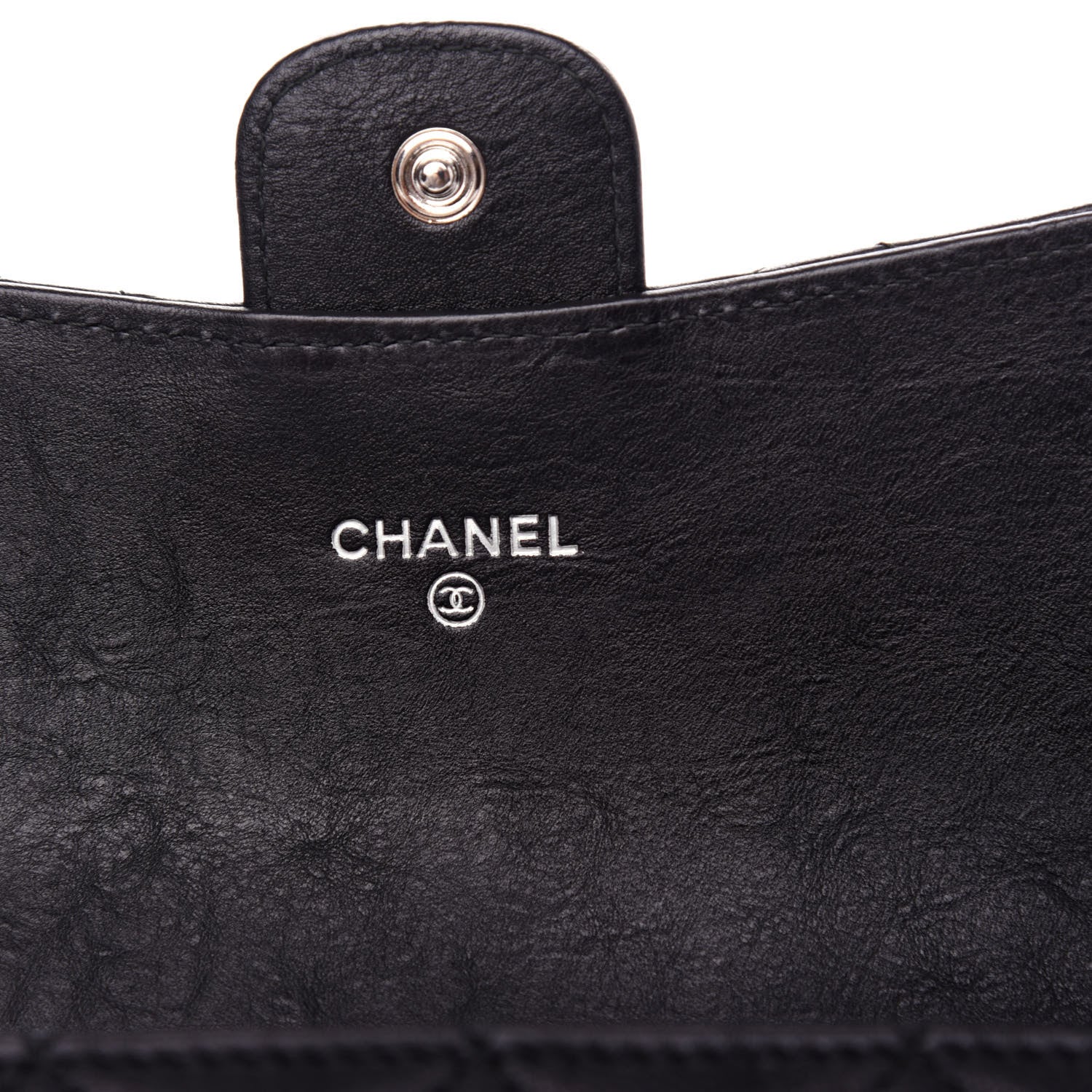 Chanel Crumpled Calfskin Quilted Large Flap Wallet So Black 6 of 8