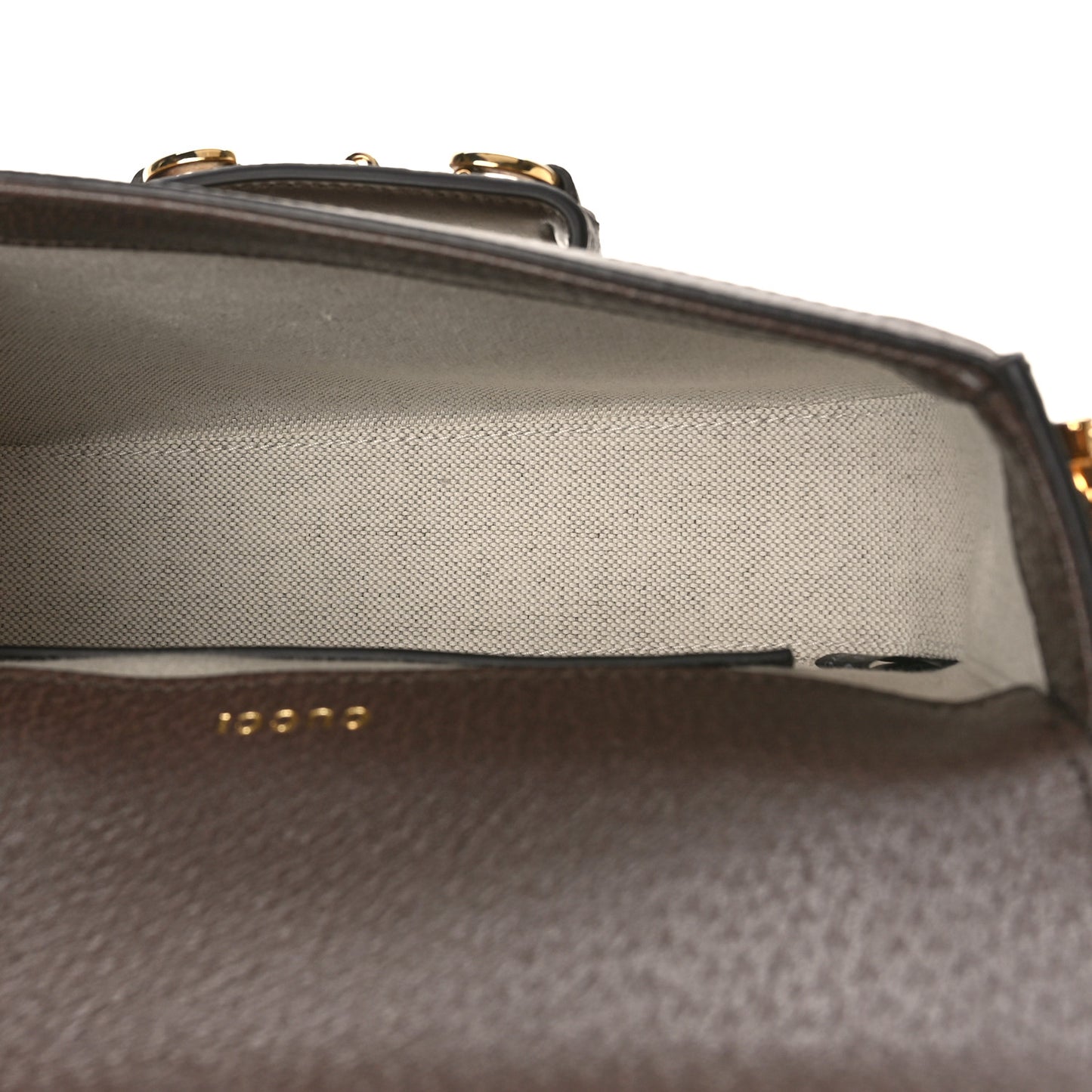 Monogram Jumbo GG Textured Dollar Calfskin Web Mini Horsebit 1955 Shoulder Bag Camel Ebony New Acero