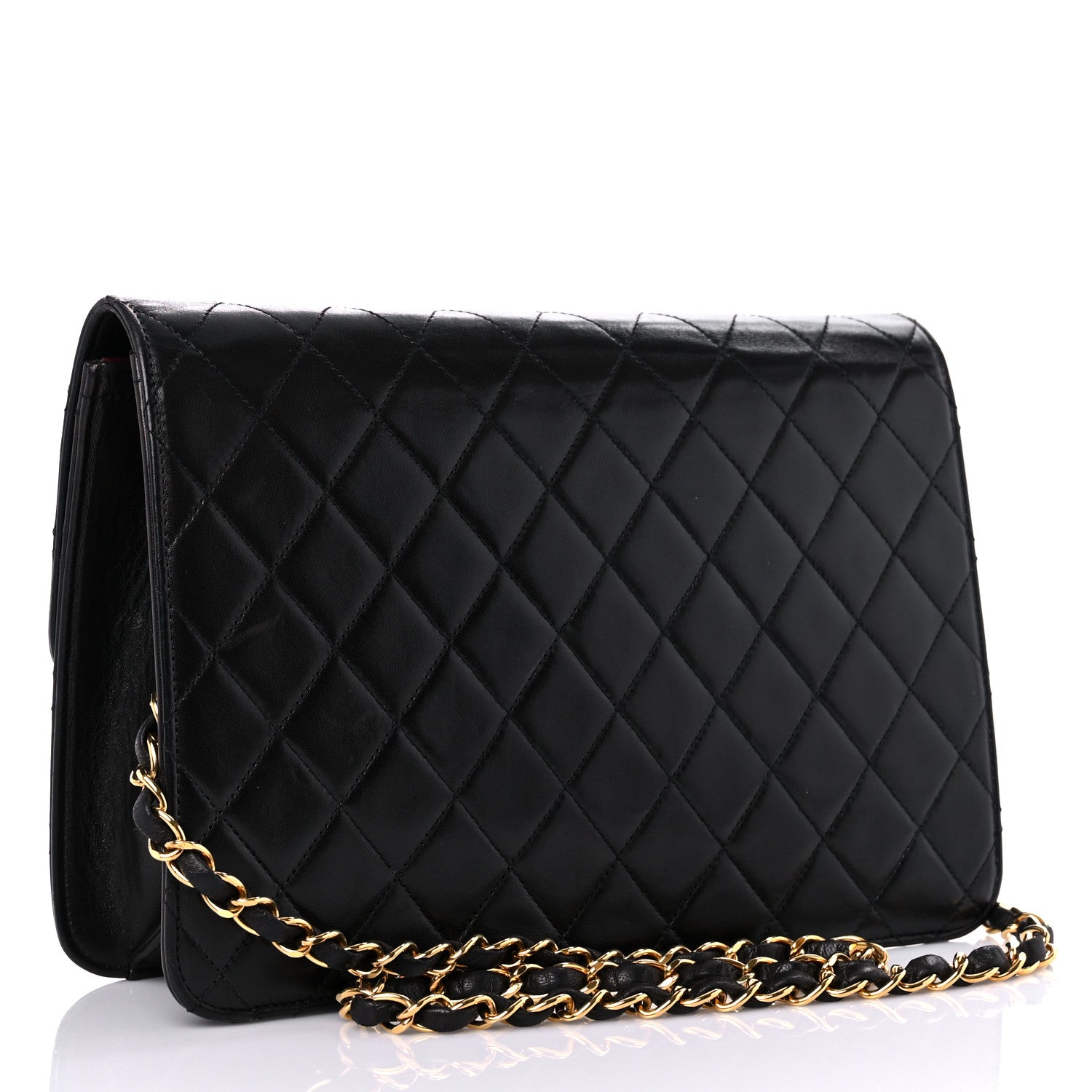Chanel Lambskin Quilted Medium Single Flap Black 2 of 22