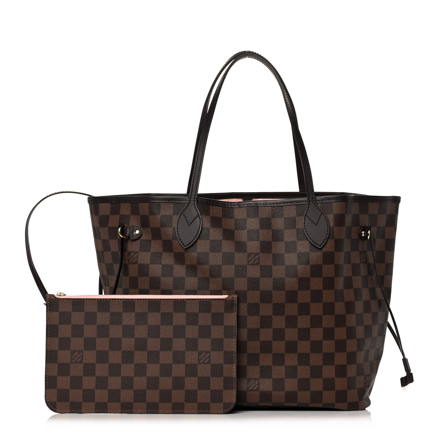 Damier Ebene Neo Neverfull MM Rose Ballerine
