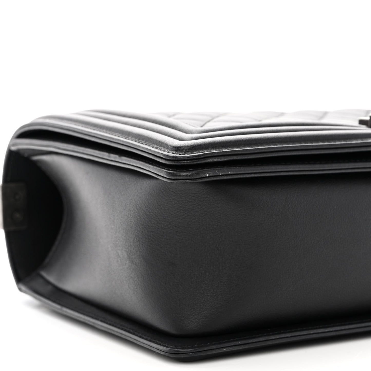 Calfskin Quilted New Medium Boy Flap Black