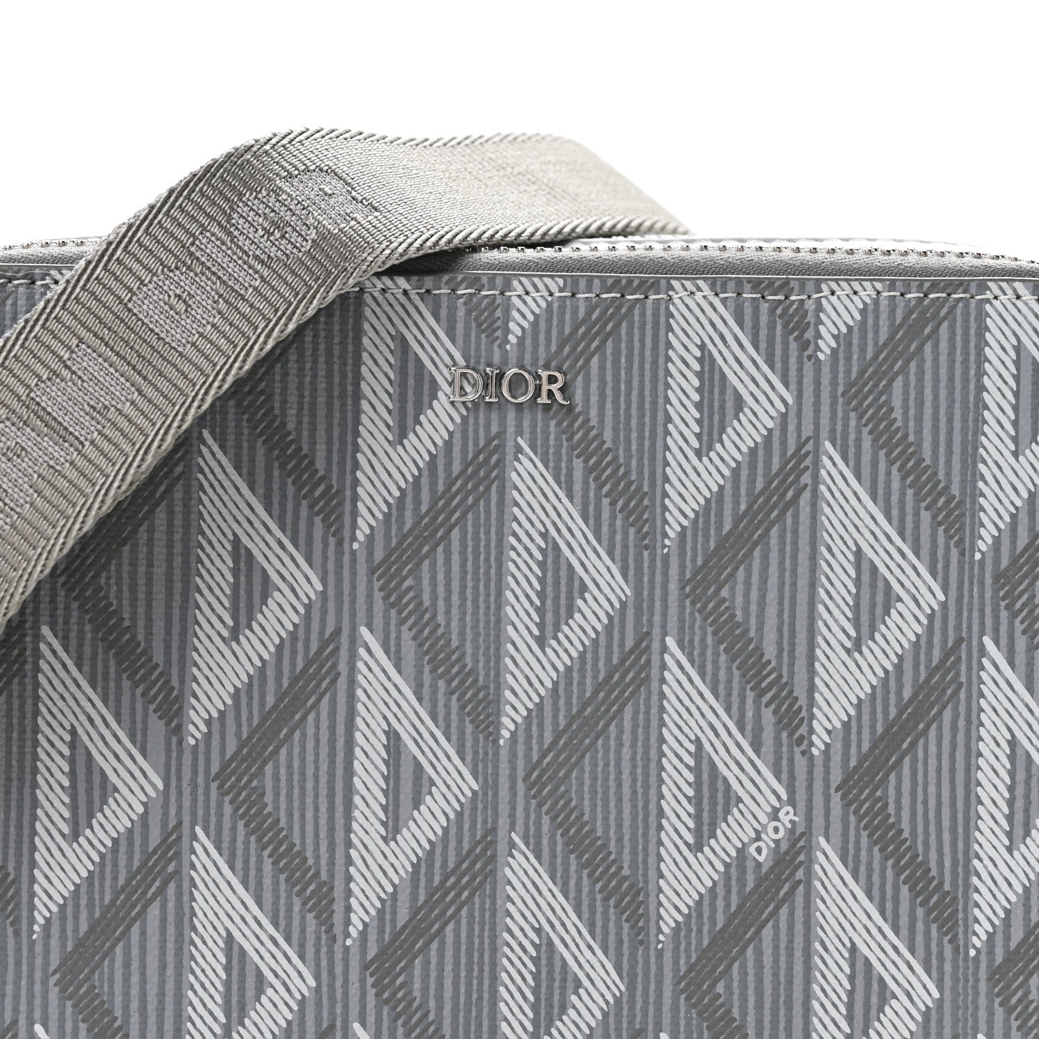 Christian Dior Coated Canvas CD Diamond Messenger Pouch Grey