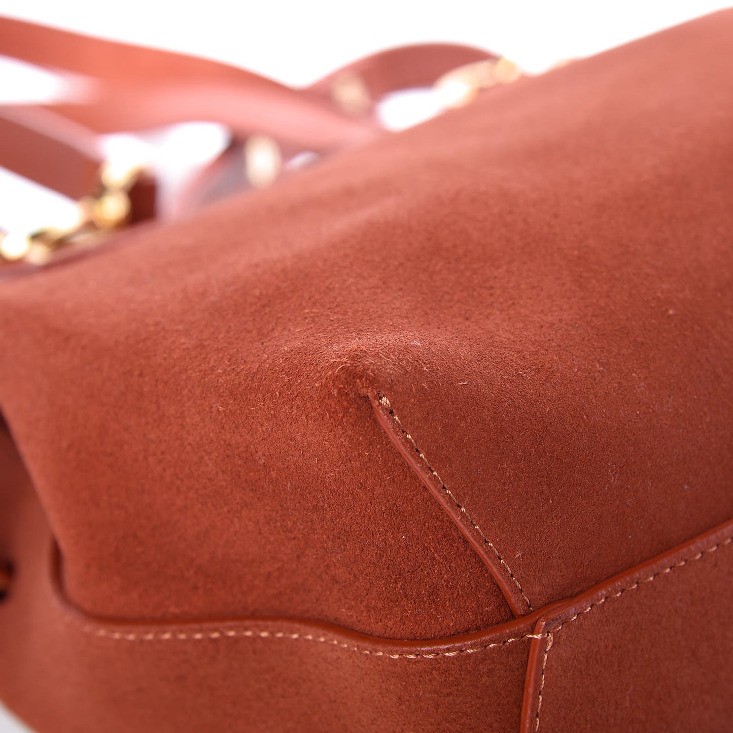 Suede Mini Lady Bag Brick