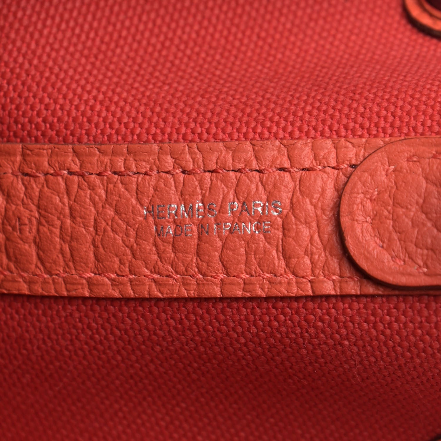 Hermes Toile Militaire Vache Country Garden Party Pockets 36 MM Tote Rouge Tomate Capucine 6 of 13