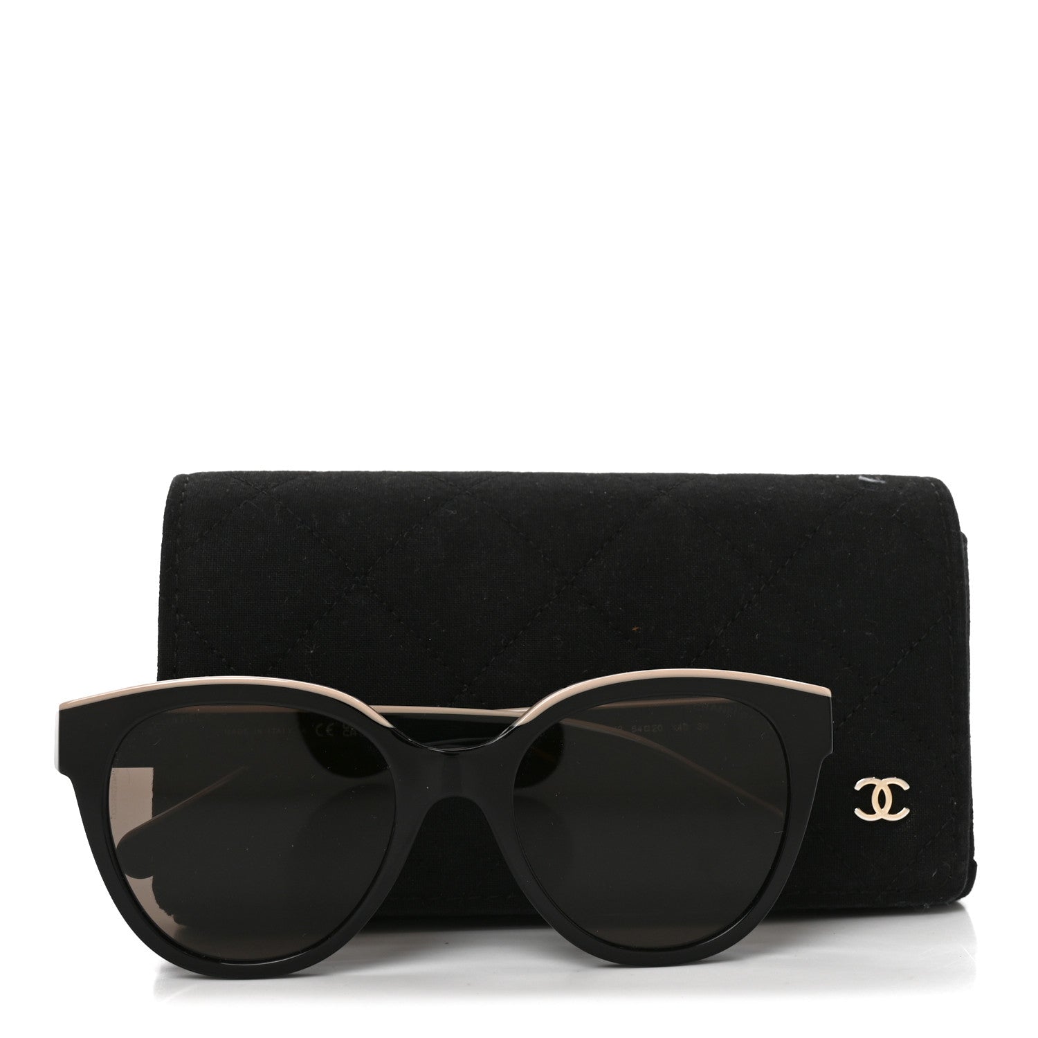 Chanel Acetate CC Butterfly Sunglasses 5414 Black Beige 14 of 14