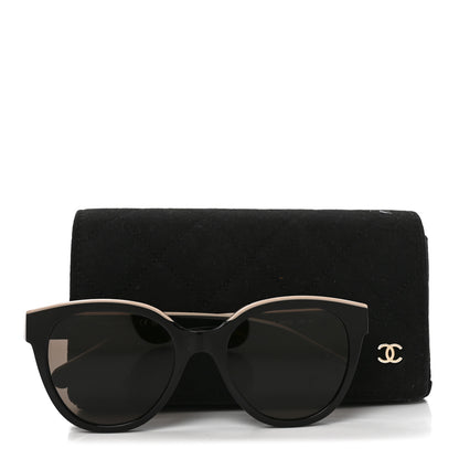 Chanel Acetate CC Butterfly Sunglasses 5414 Black Beige 14 of 14
