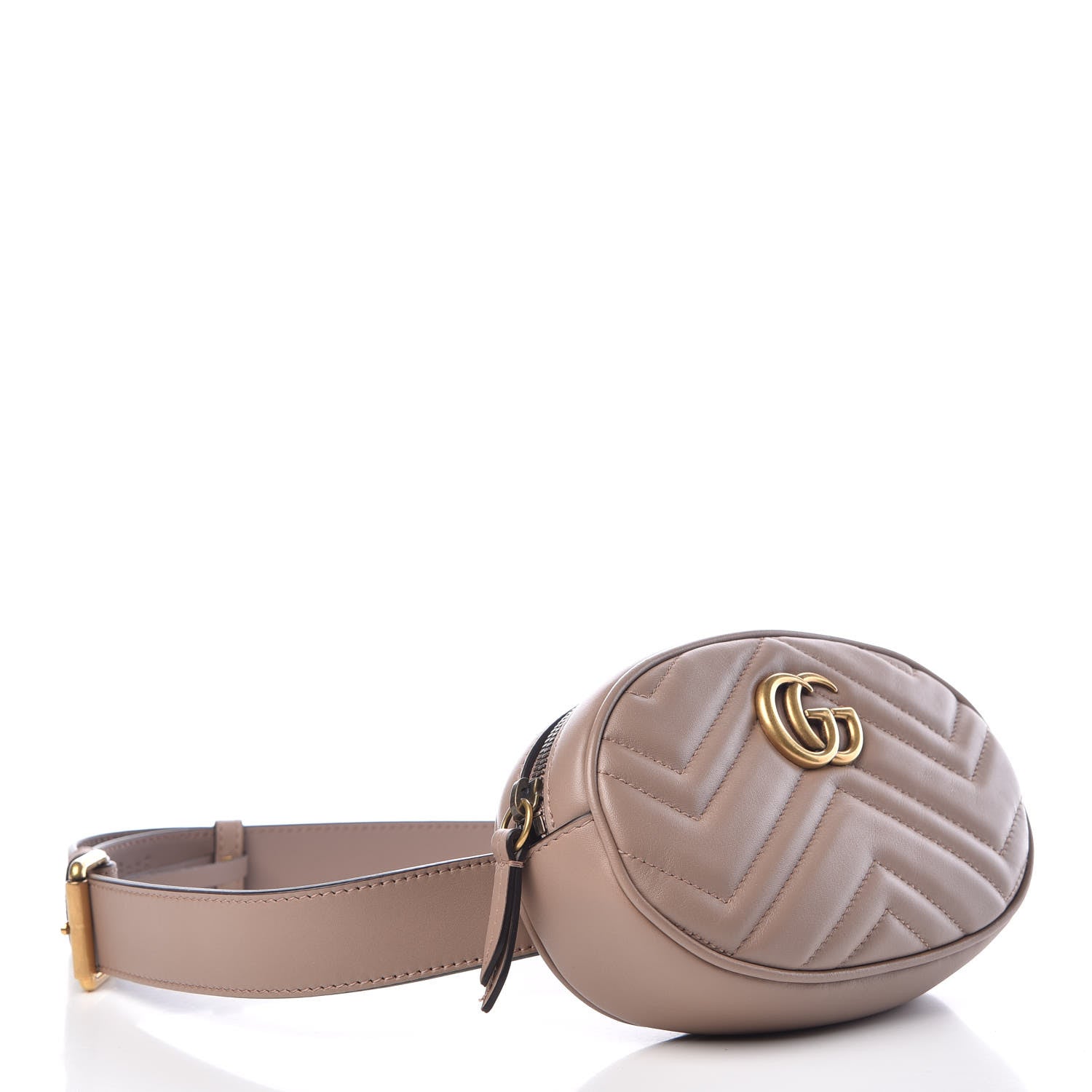 Gucci Calfskin Matelasse GG Marmont Belt Bag 85 34 Porcelain Rose 3 of 8