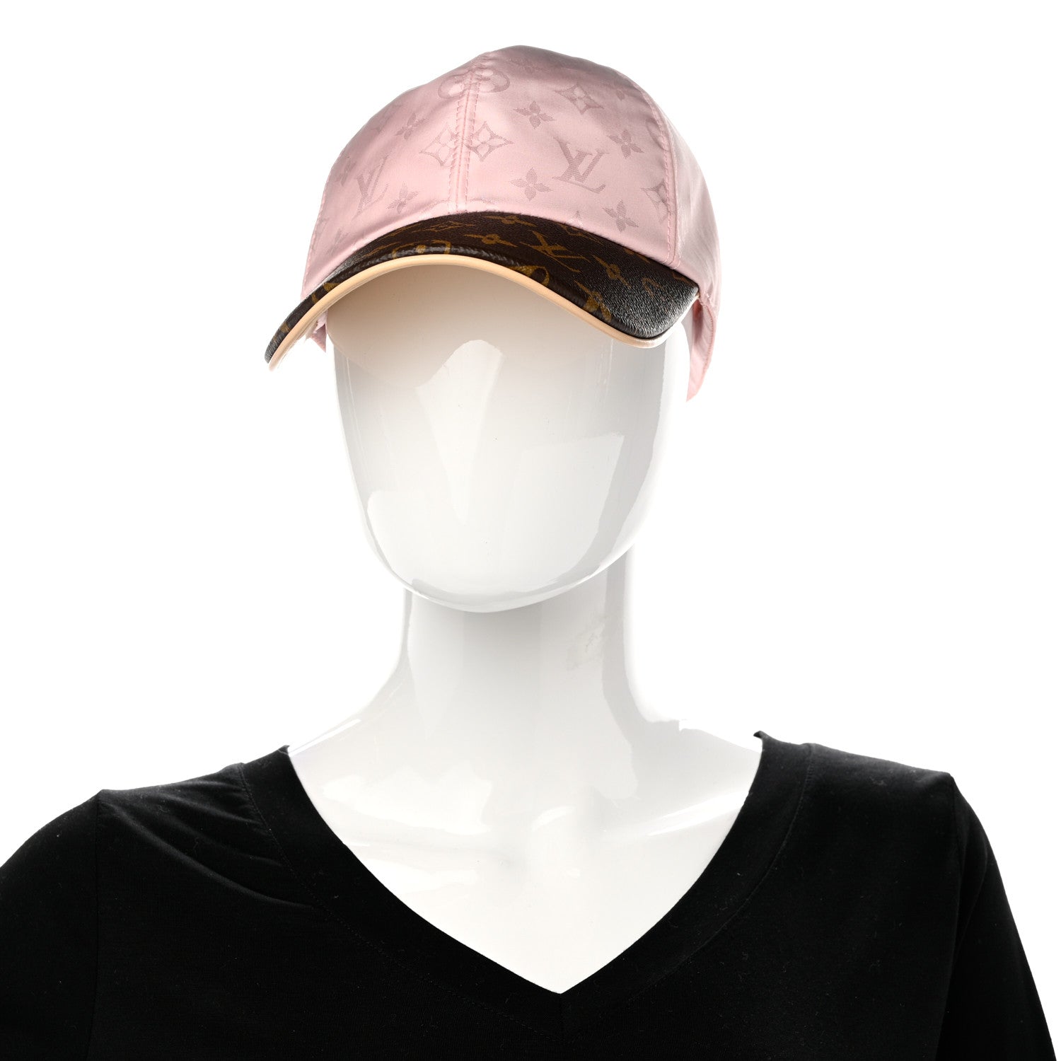 Louis Vuitton Polyester Silk Monogram LV Get Ready Cap M Pink 2 of 11