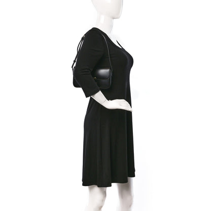 Celine Shiny Calfskin Triomphe Shoulder Bag Black 2 of 9