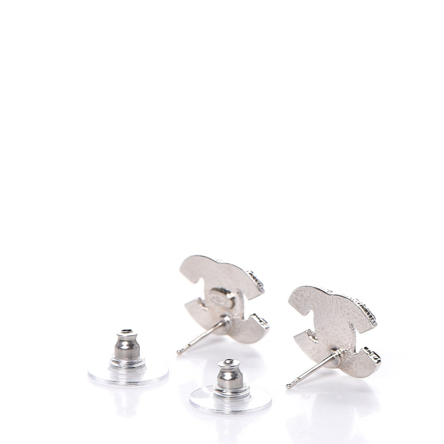 Crystal CC Earrings Silver