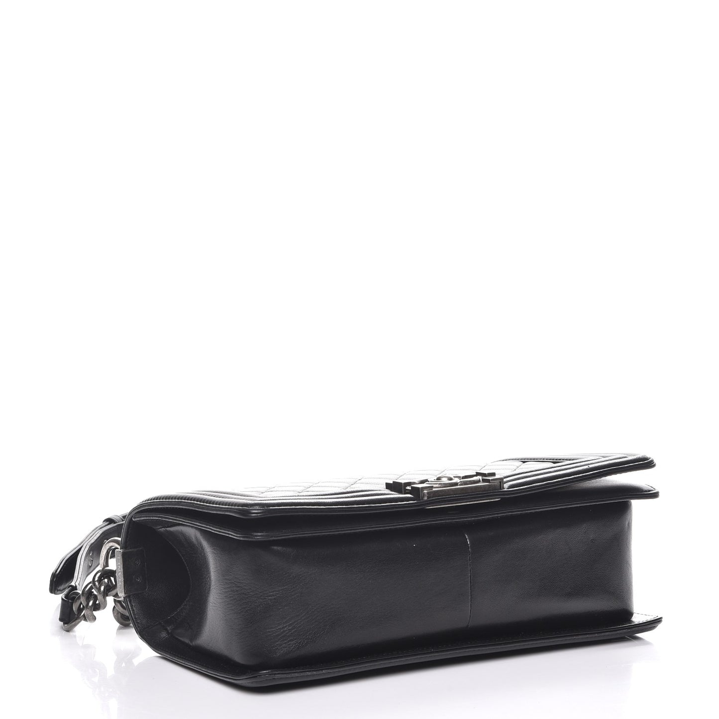Lambskin Quilted Medium Boy Flap Black