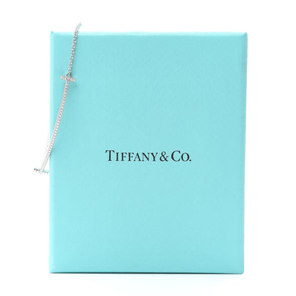 Tiffany 18K White Gold Diamond T Smile Bracelet 6 of 6