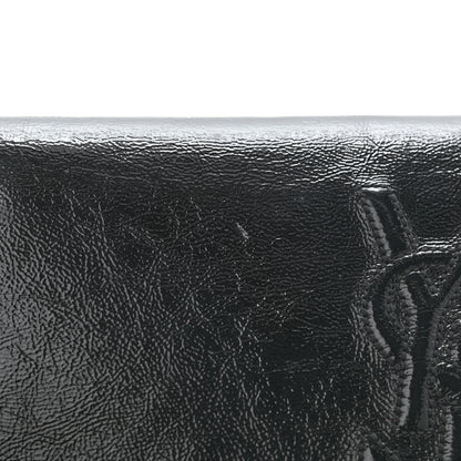 Saint Laurent Textured Patent Monogram Large Belle De Jour Clutch Black 7 of 12